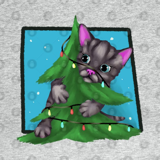 Christmas kitten by Antiope